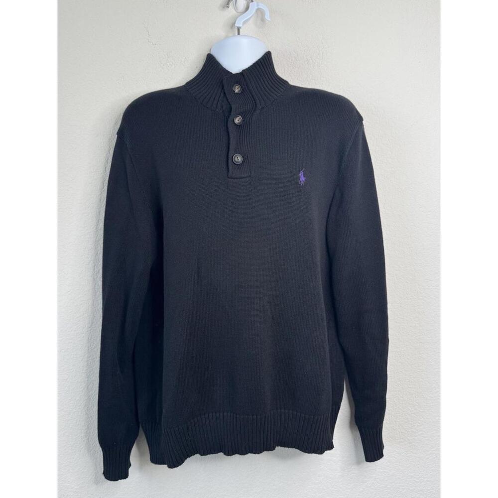 Polo Ralph Lauren Sweater Knit Henley Heavyweight Mock Neck Men’s XL Outdoor